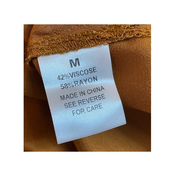 Wishlist Apparel Womens Cami Tank Top Brown Lace Neckline Viscose Rayon Medium - Picture 6 of 6